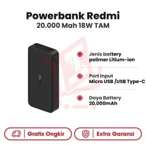 Powerbank Redmi 20.000 Mah 18W TAM