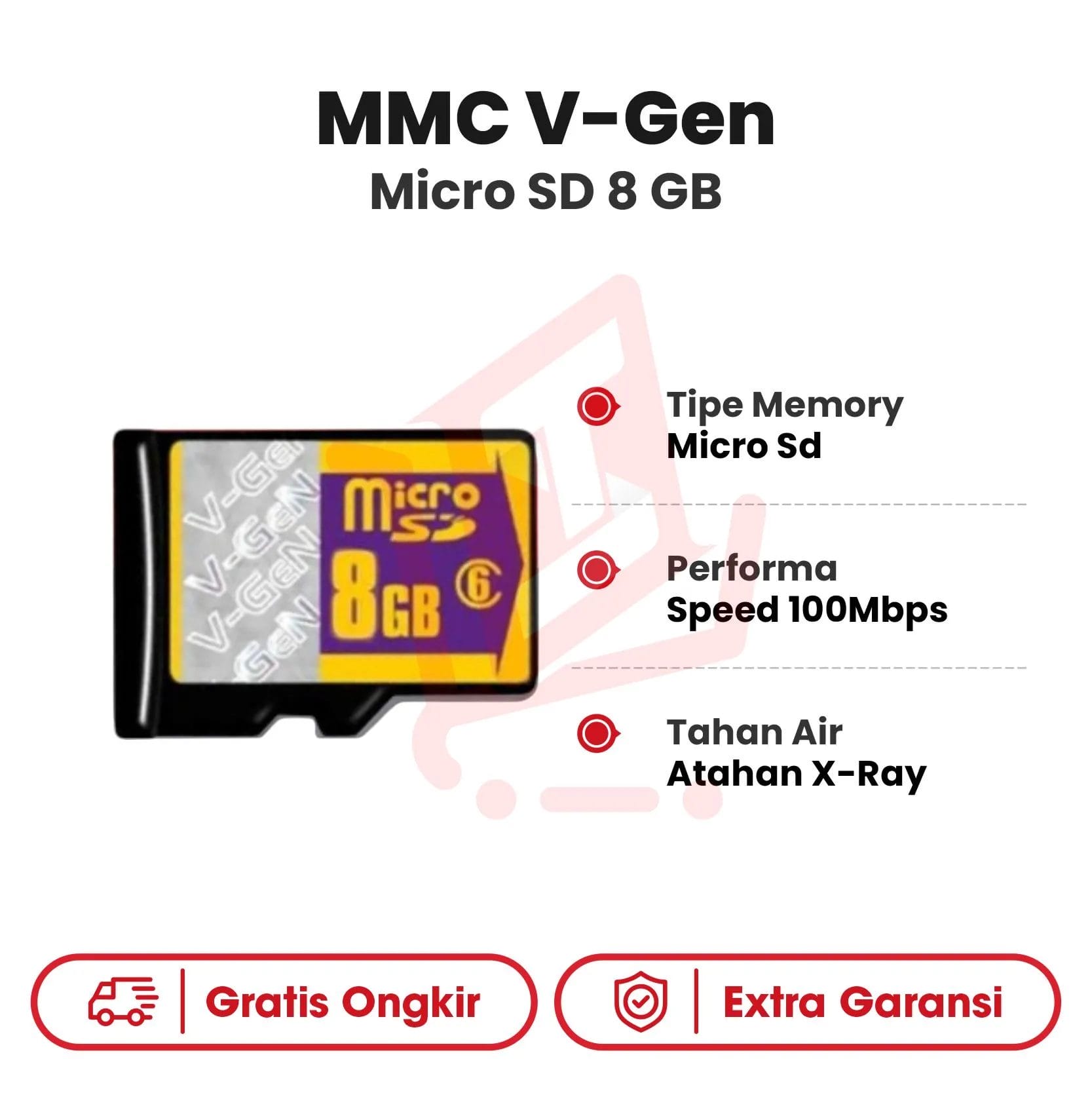 MMC V-Gen Micro SD 8 GB