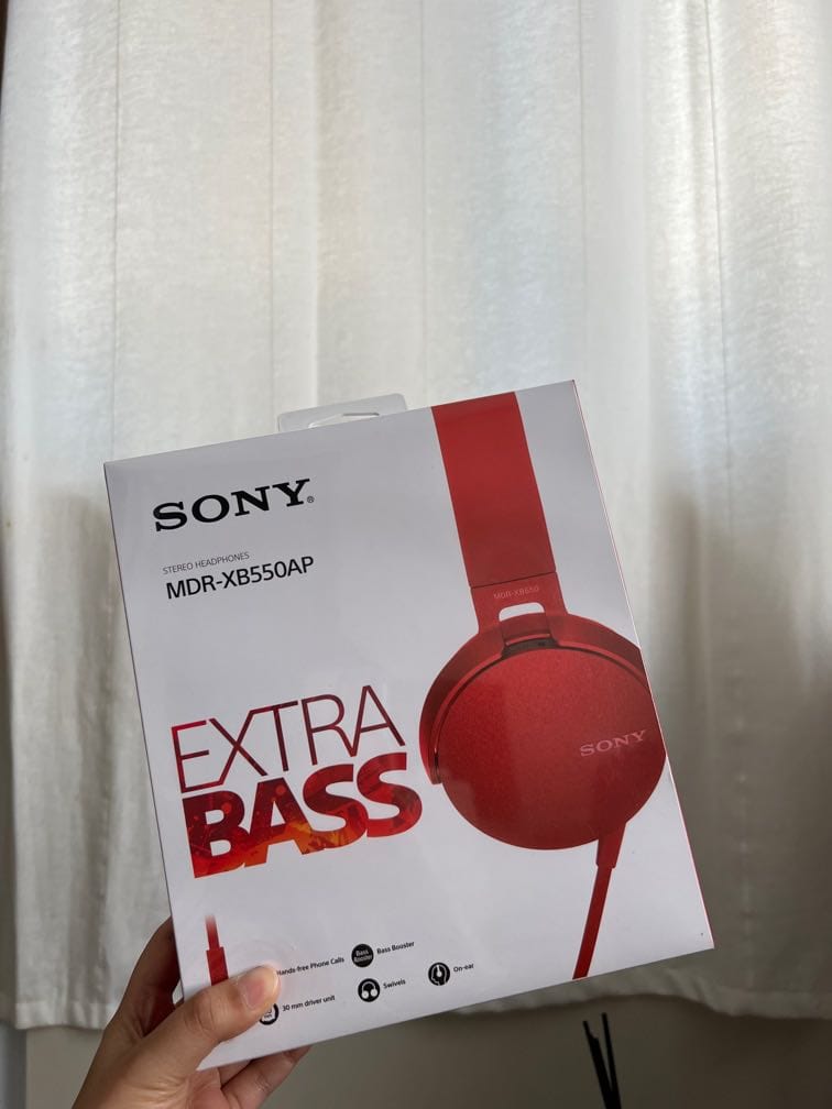 Handsfree Sony MDR-XB550AP Red - Gambar 4