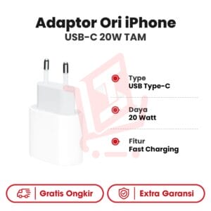 Adaptor Ori iPhone USB-C 20W TAM