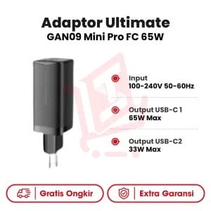 Adaptor Ultimate GAN09 Mini Pro FC 65W