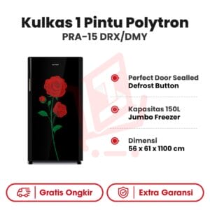 Kulkas 1 Pintu Polytron PRA-15 DMY