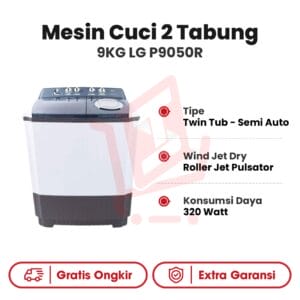 Mesin Cuci 2 Tabung 9KG LG P9050R
