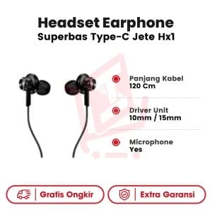 Headset Earphone Superbas Type-C Jete HX1