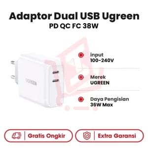 Adaptor Dual USB Ugreen PD QC FC 38W