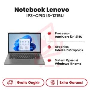 Laptop Lenovo IP3-CPID Intel Core i3-1215U 8GB 256GB WIN11 Grey