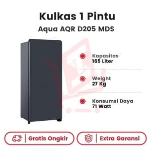 Kulkas 1 Pintu Aqua AQR D205