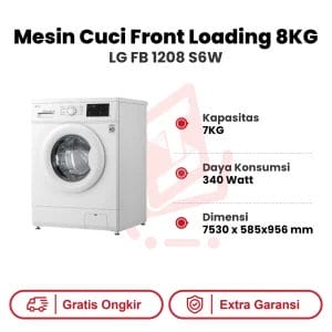 Mesin Cuci Front Loading 8KG LG FB 1208 S6W