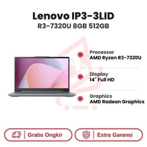 Laptop Lenovo IP3-3LID R3-7320U 8GB 512GB SSD WIN11
