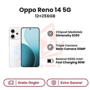 Oppo Reno 14 5G 12+256GB Garansi Resmi