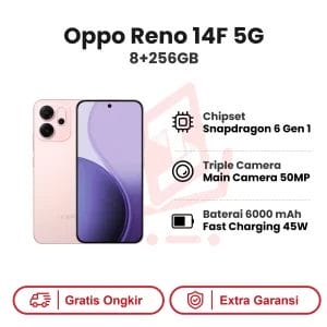 Oppo Reno 14F 5G 8+256GB Garansi Resmi