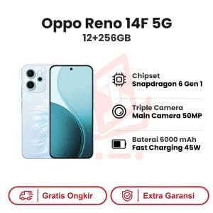 Oppo Reno 14F 5G 12+256GB Garansi Resmi