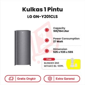 KULKAS 1PINTU LG GN-Y201 CLSR