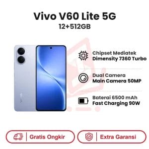 Vivo V60 Lite 5G 12+512GB Garansi Resmi